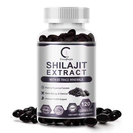 GPGP Greenpeople Shilajit Extract Capsule with 85+Trace Minerals & Fulvic Acid Himalayan Pure Original Shilajit Resein Energy
