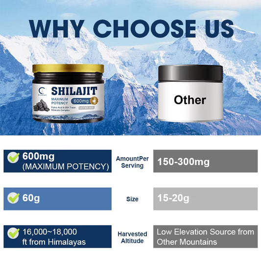 GPGP Greenpeople 100% High Purity Shilajit Mineral Supplements Resin 60G Pure Shilajit Lab Fulvic Acid Tested 85+ Trace Minerals